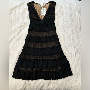 Studio M black lace tiered dress